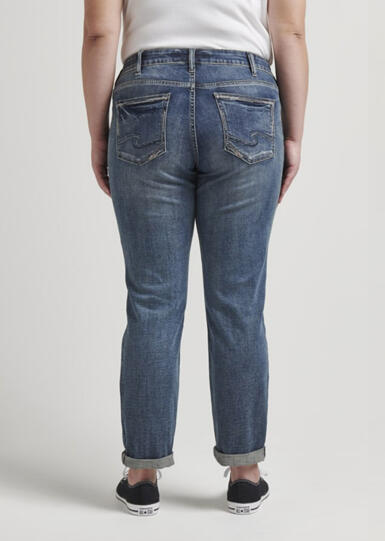 Women's Plus Boyfriend Jeans - Back View