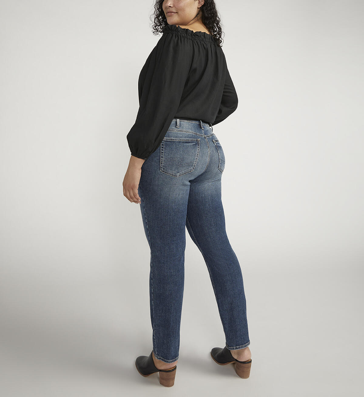 Suki Mid Rise Straight Leg Jeans Plus Size, , hi-res image number 1