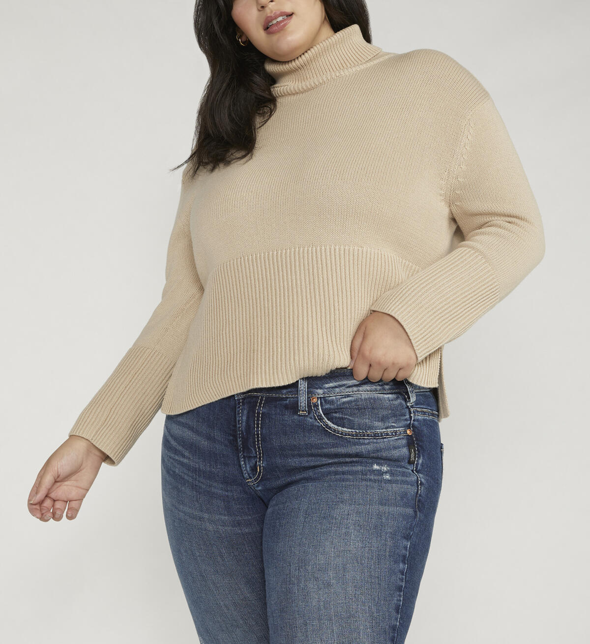 Britt Low Rise Straight Leg Jeans Plus Size, Indigo, hi-res image number 3