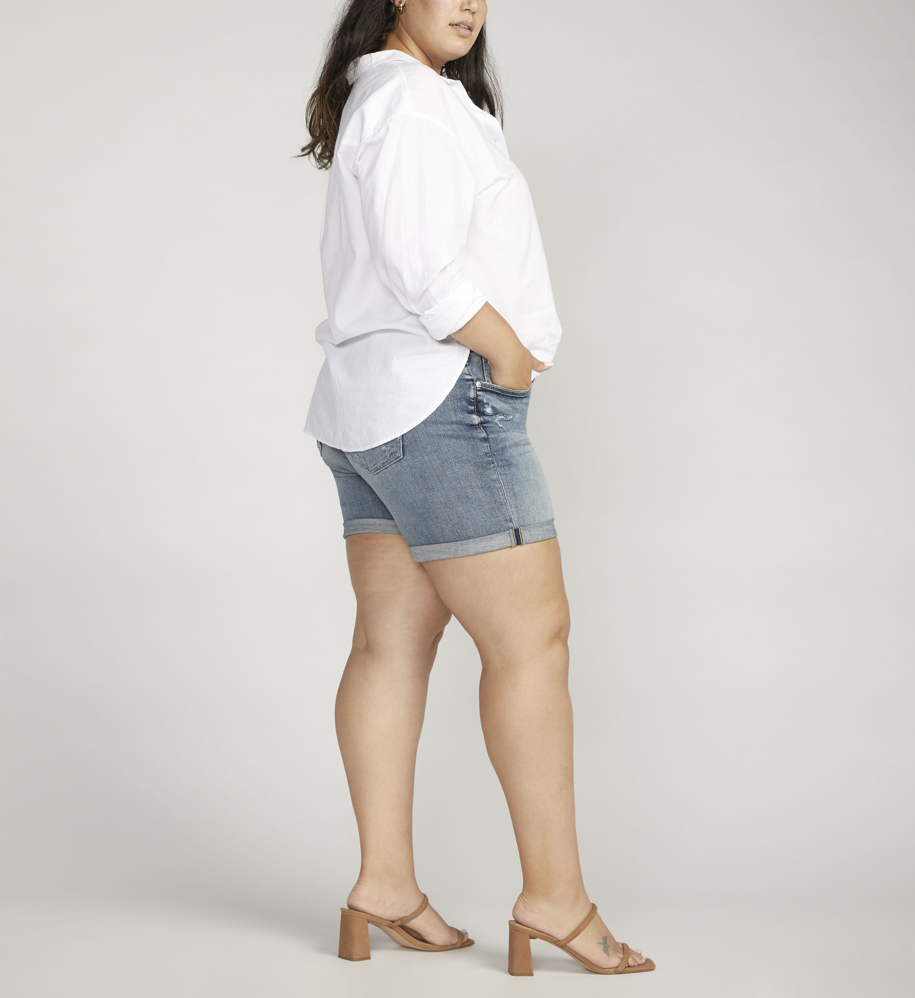 Plus size outlet boyfriend shorts