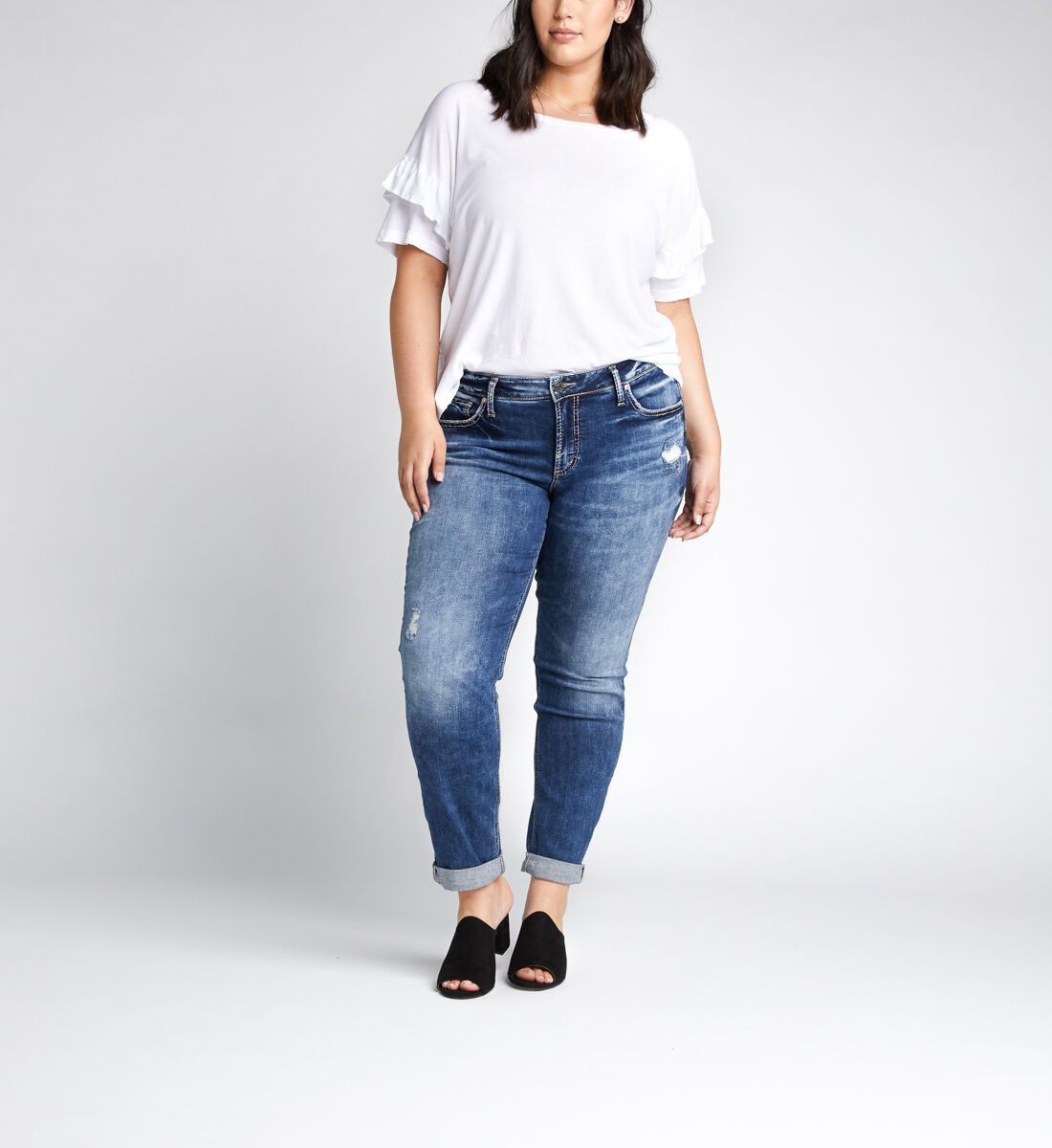 Plus size cheap boyfriend jeans canada