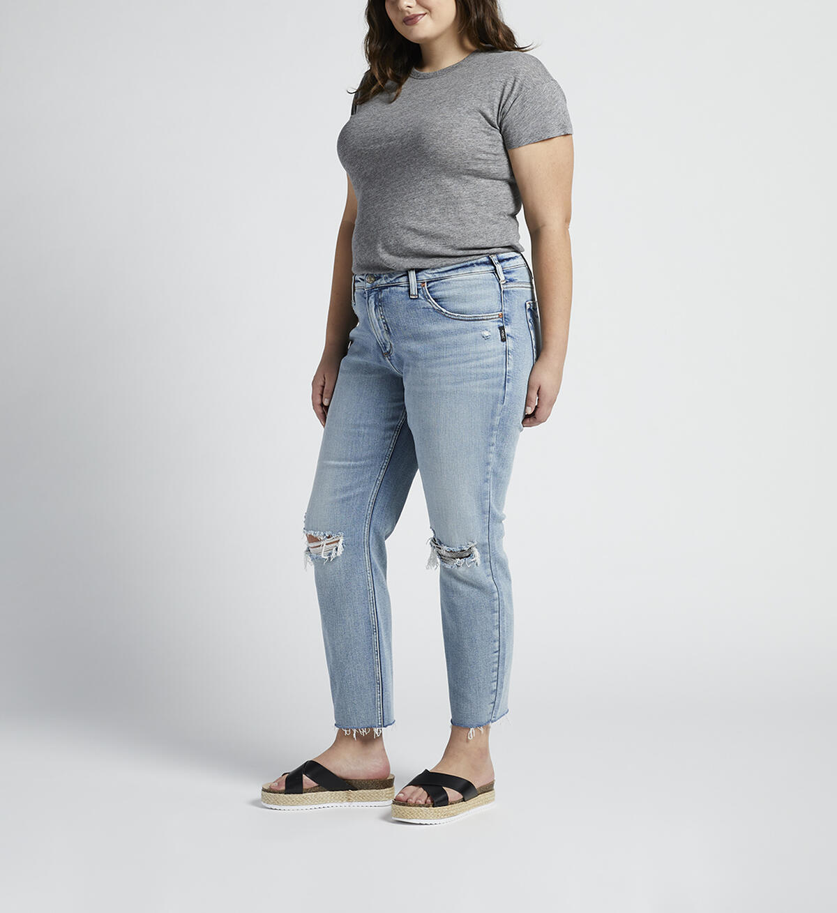 Beau Mid Rise Slim Leg Jeans Plus Size, , hi-res image number 2