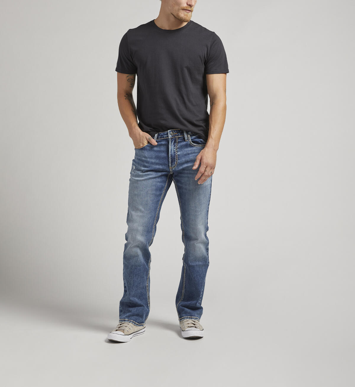 Jace Slim Fit Bootcut Jeans, Indigo, hi-res image number 0
