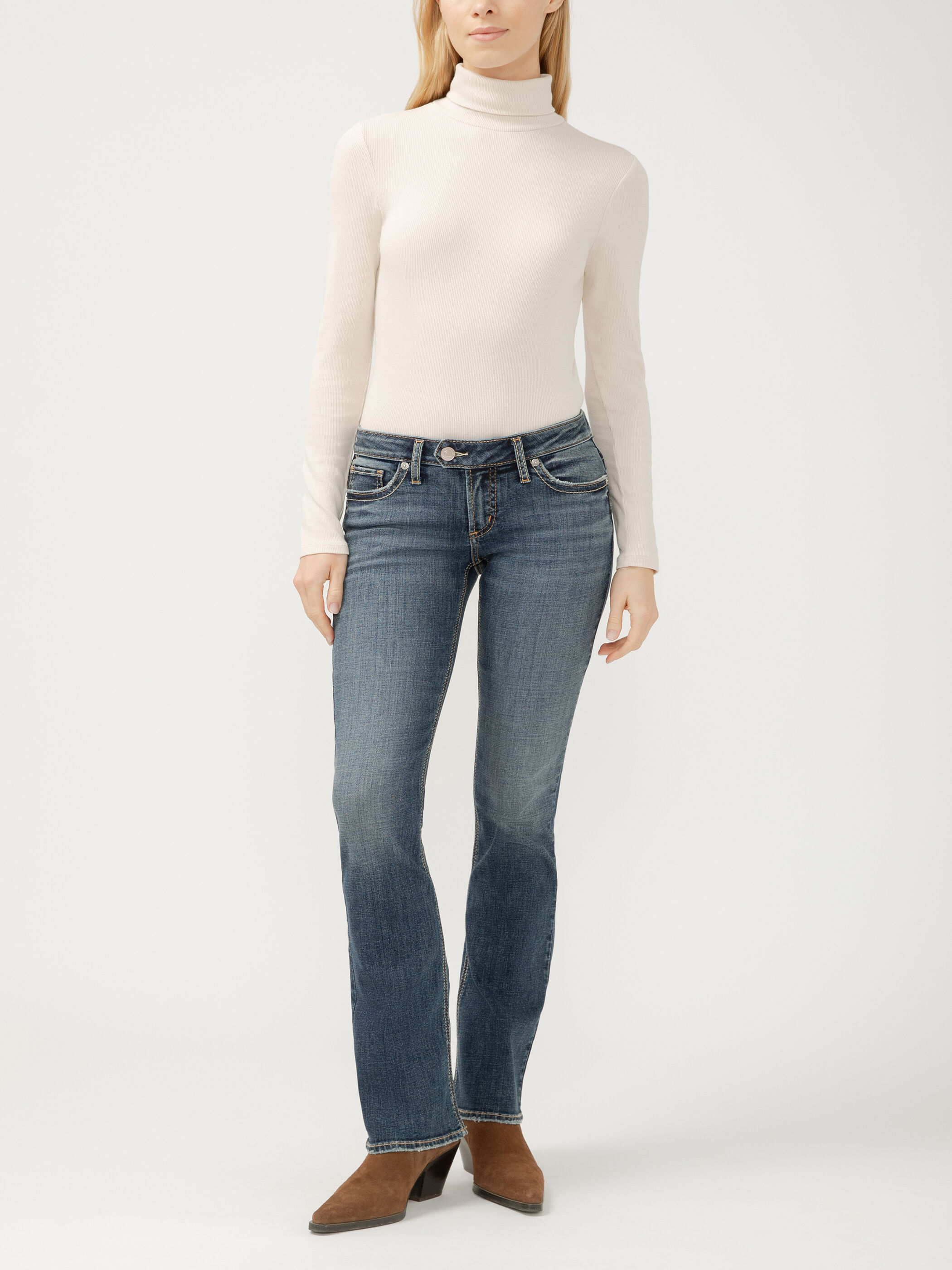 Women's Tuesday Low Rise Slim Bootcut Jeans (Billie) Size 24 by Silver Jeans