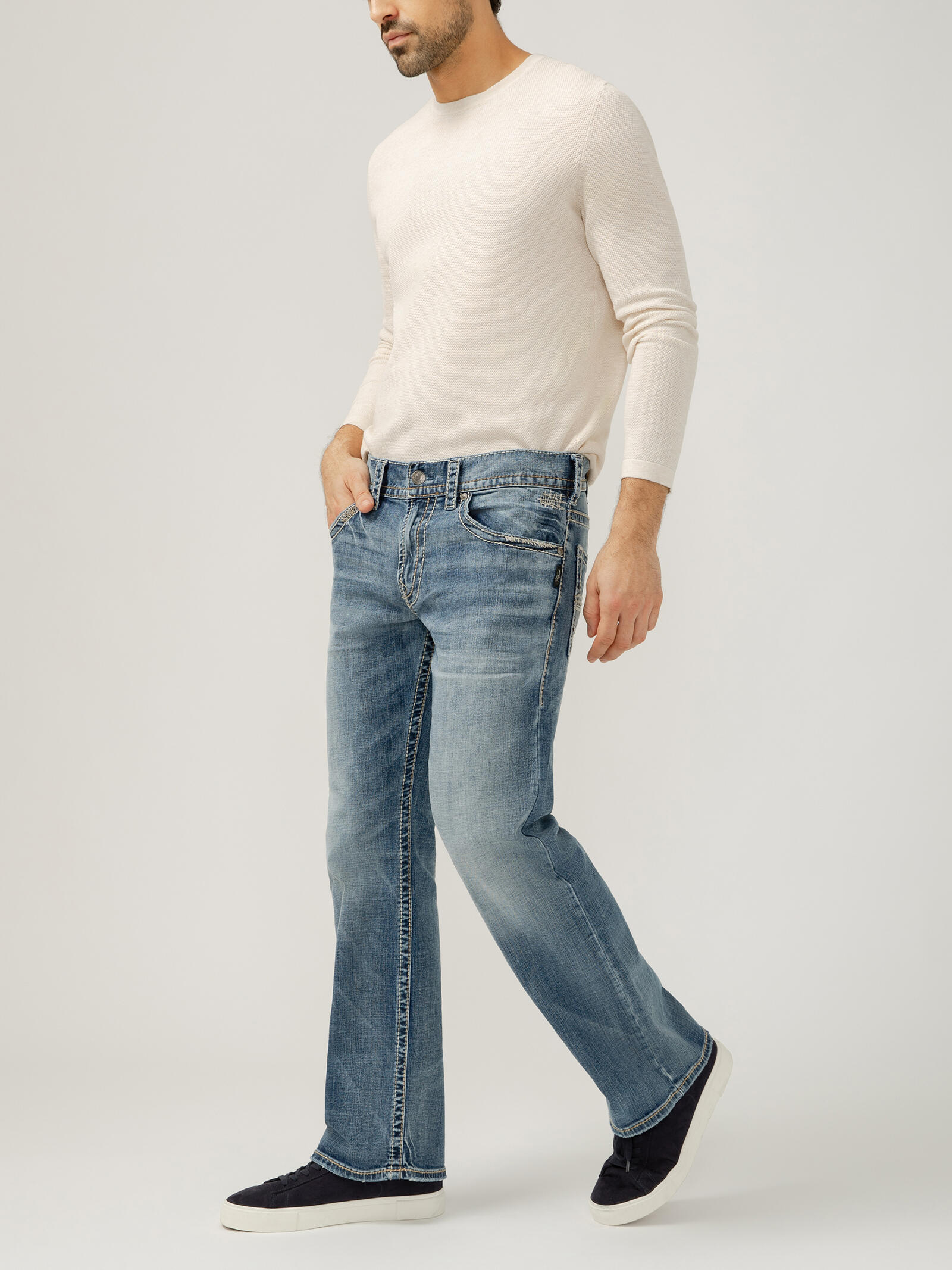 Buy Zac Relaxed Fit Straight Leg Jeans for CAD Silver Jeans