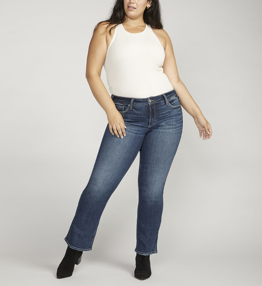 Silver curvy shop jeans