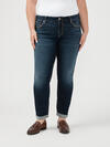 Boyfriend Mid Rise Slim Leg Jeans Plus Size image number 3