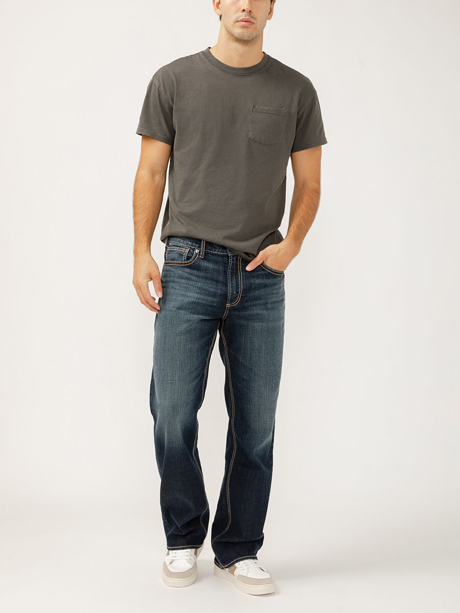 Men's Zac Relaxed Fit Straight Leg Jeans (Classical) Size 32 by Silver Jeans