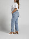Highly Desirable High Rise Slim Straight Leg Jeans Plus Size image number 2