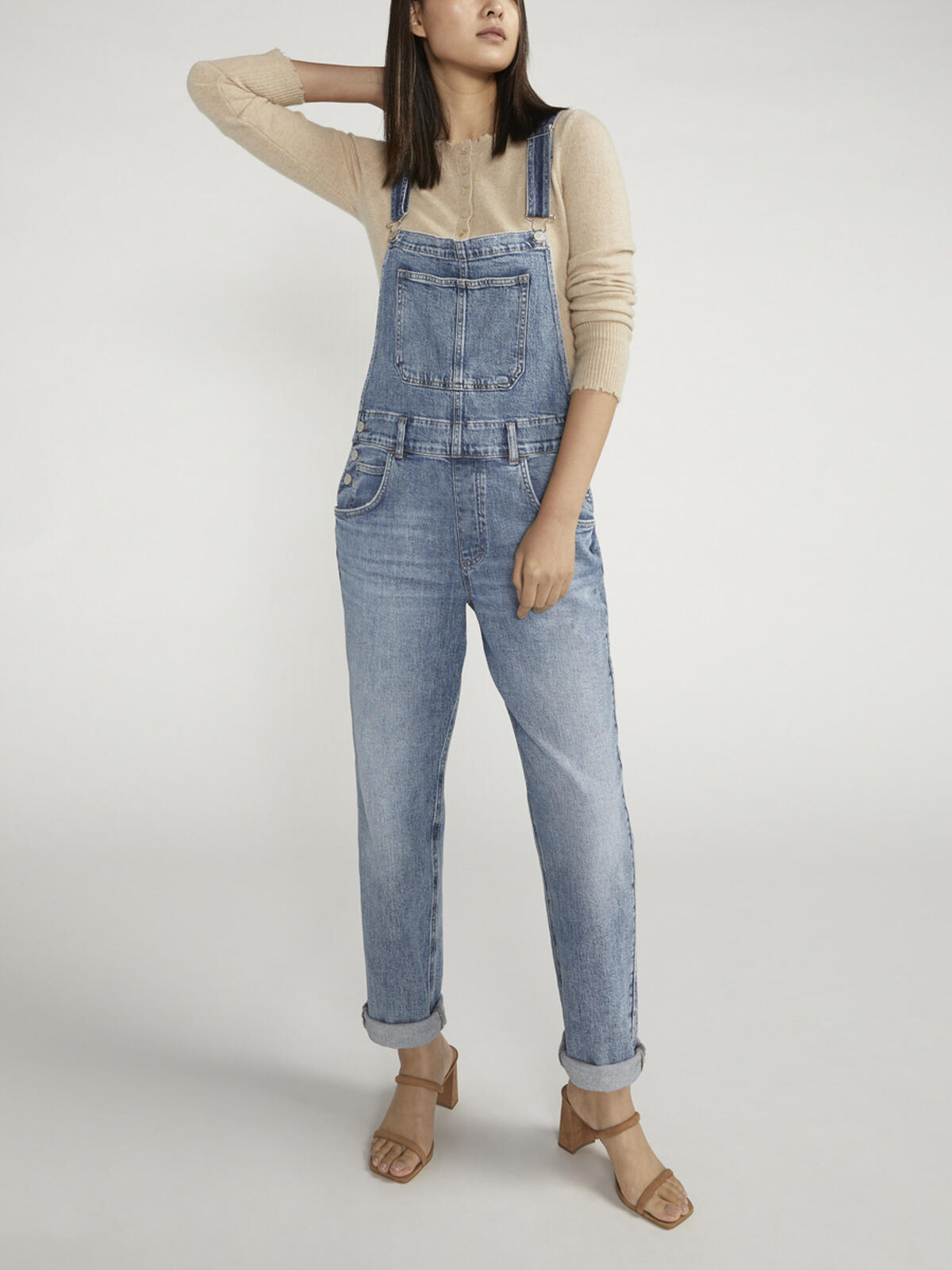 Baggy Straight Leg Overalls image number 0