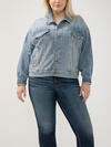 Denim Trucker Jacket Plus Size image number 0