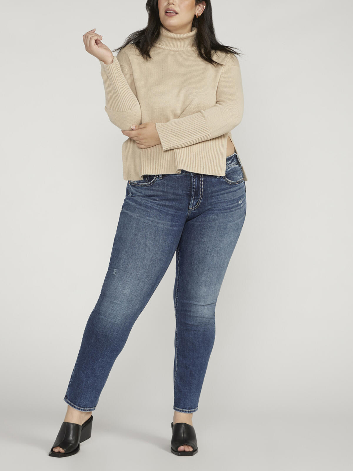 Britt Low Rise Straight Leg Jeans Plus Size image number 0