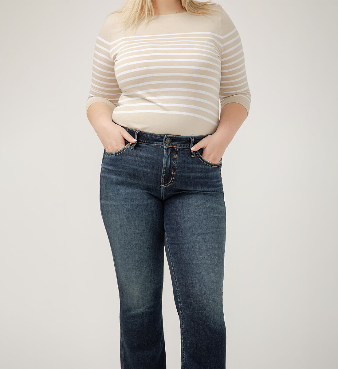 High rise stretch jeans outlet
