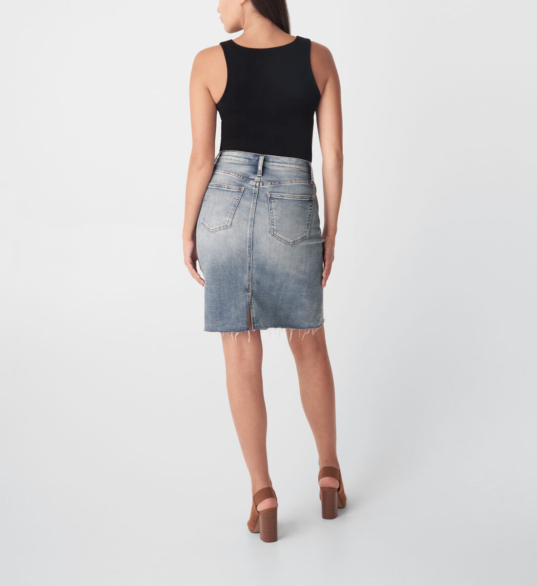 Denim pencil skirt top