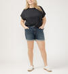 Elyse Mid Rise Luxe Stretch Shorts Plus Size, , hi-res image number 0