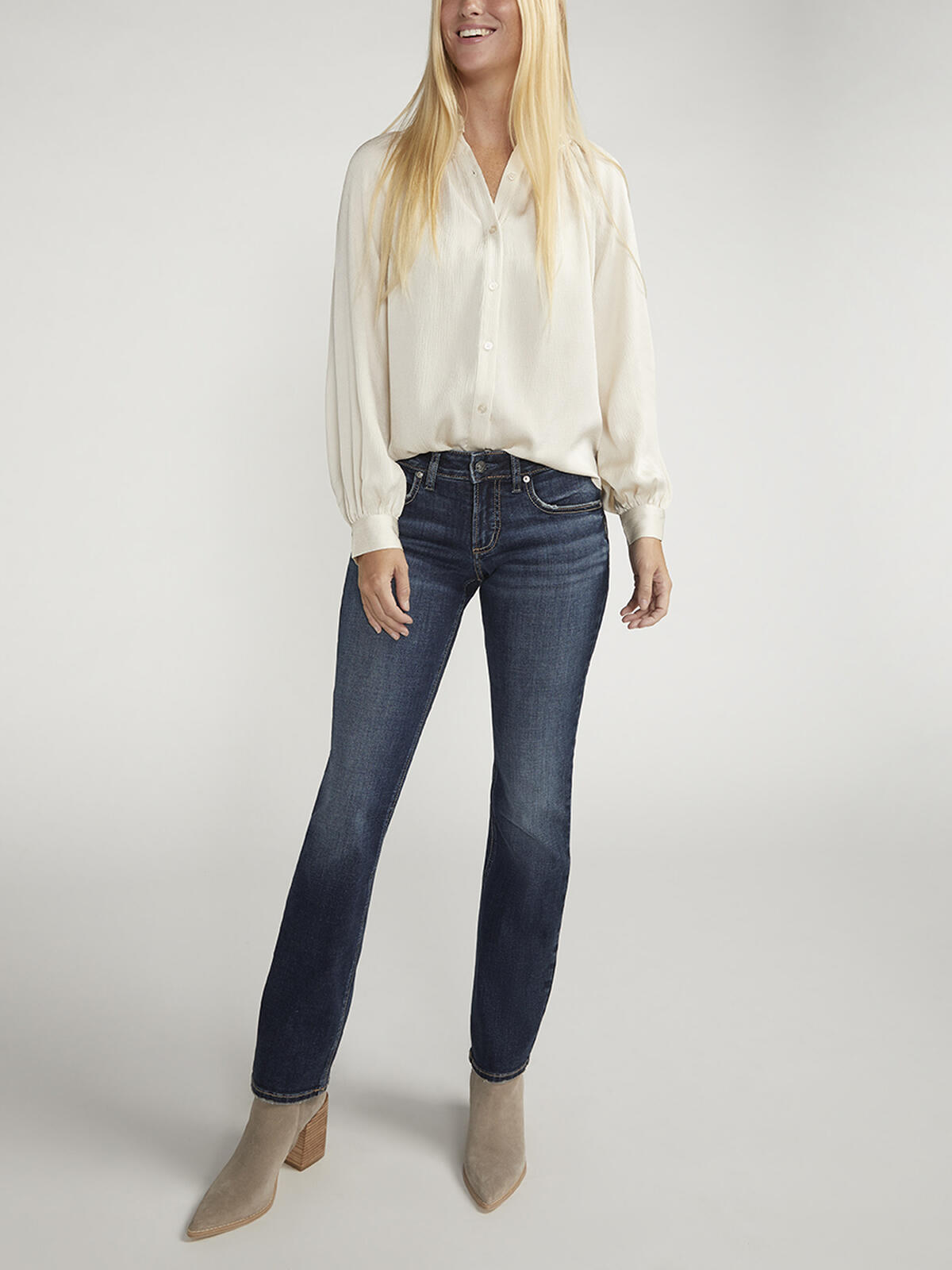 Britt Low Rise Straight Leg Jeans image number 0