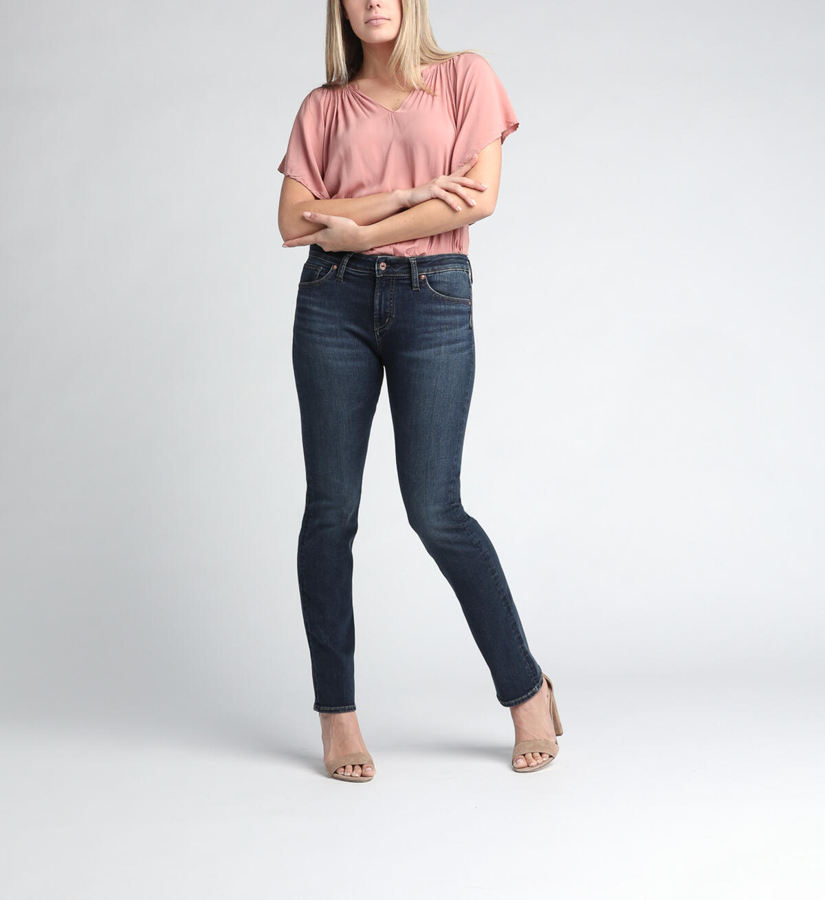 Avery High Rise Straight Leg Jeans, Indigo, hi-res image number 3