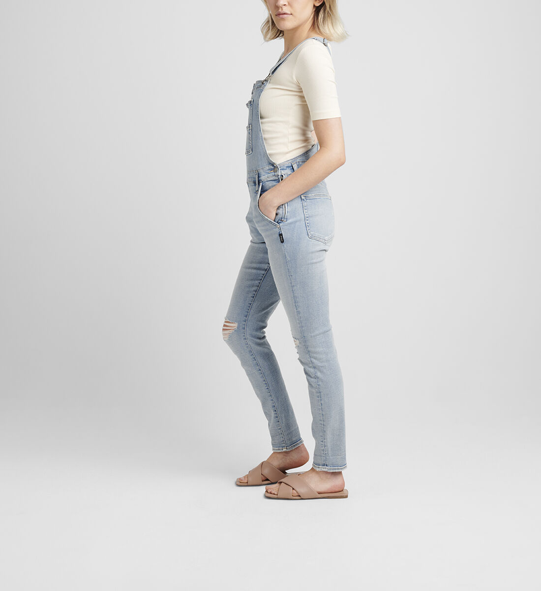 Skinny leg denim best sale dungarees