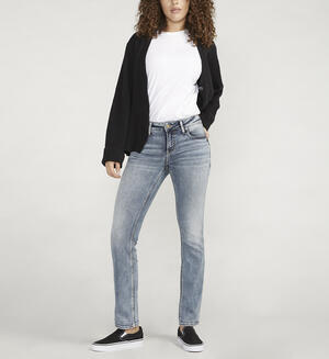 Elyse Mid Rise Straight Leg Jeans