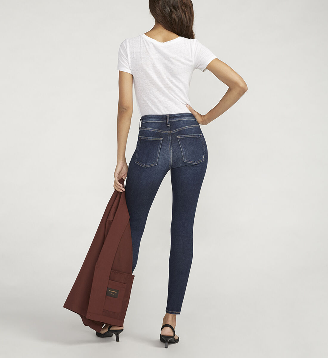 Buy Infinite Fit Mid Rise Skinny Jeans for CAD 88.00 Silver