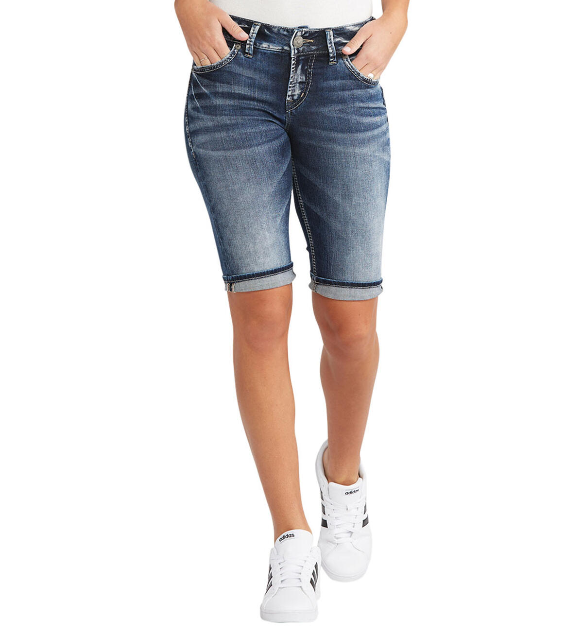 Suki Bermuda Dark Wash, , hi-res image number 0