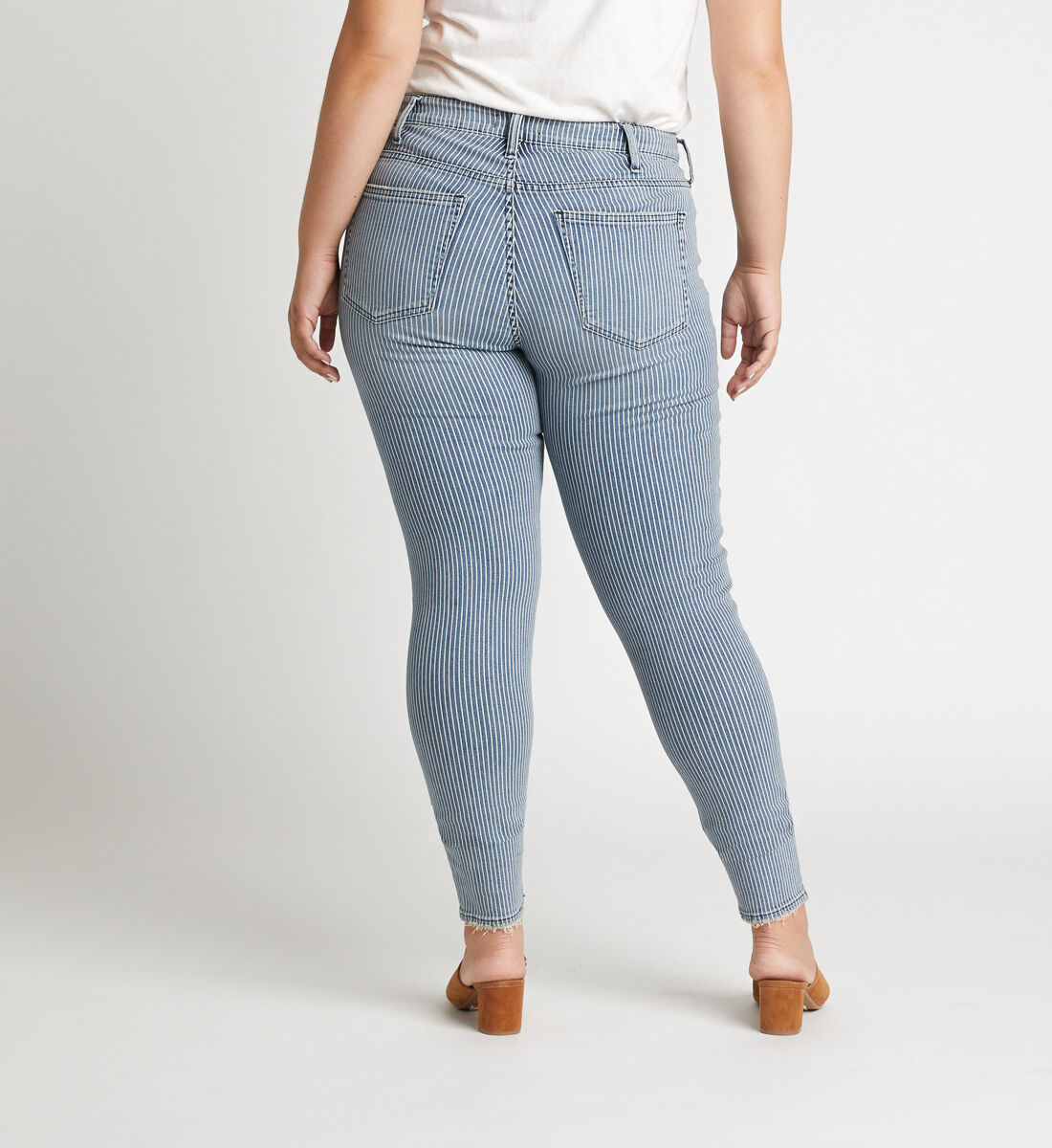 Pinstripe skinny jeans womens 2025