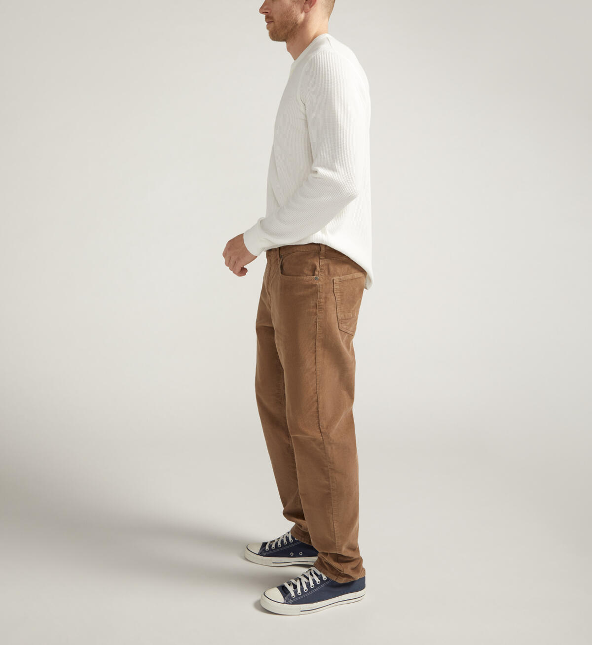 Eddie Classic Athletic Fit Tapered Leg Corduroy Pants, Khaki, hi-res image number 2