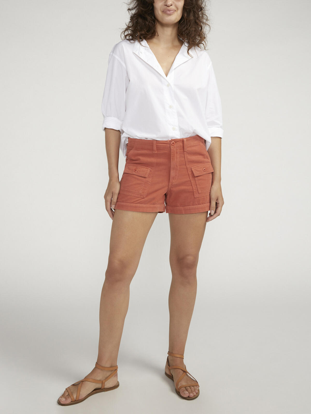 High Rise Cargo Shorts image number 0