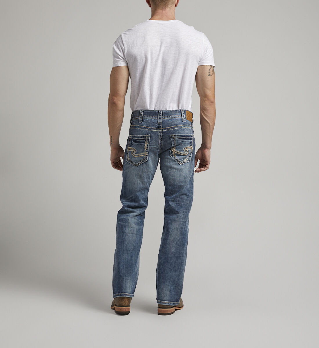 Buy Zac Relaxed Fit Straight Leg Jeans for CAD 108.00 Silver