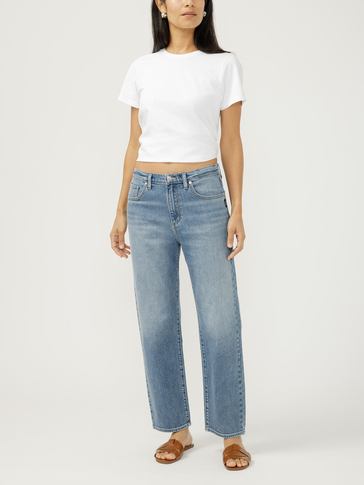 90s Relaxed Straight Leg Ankle Jeans image number 0