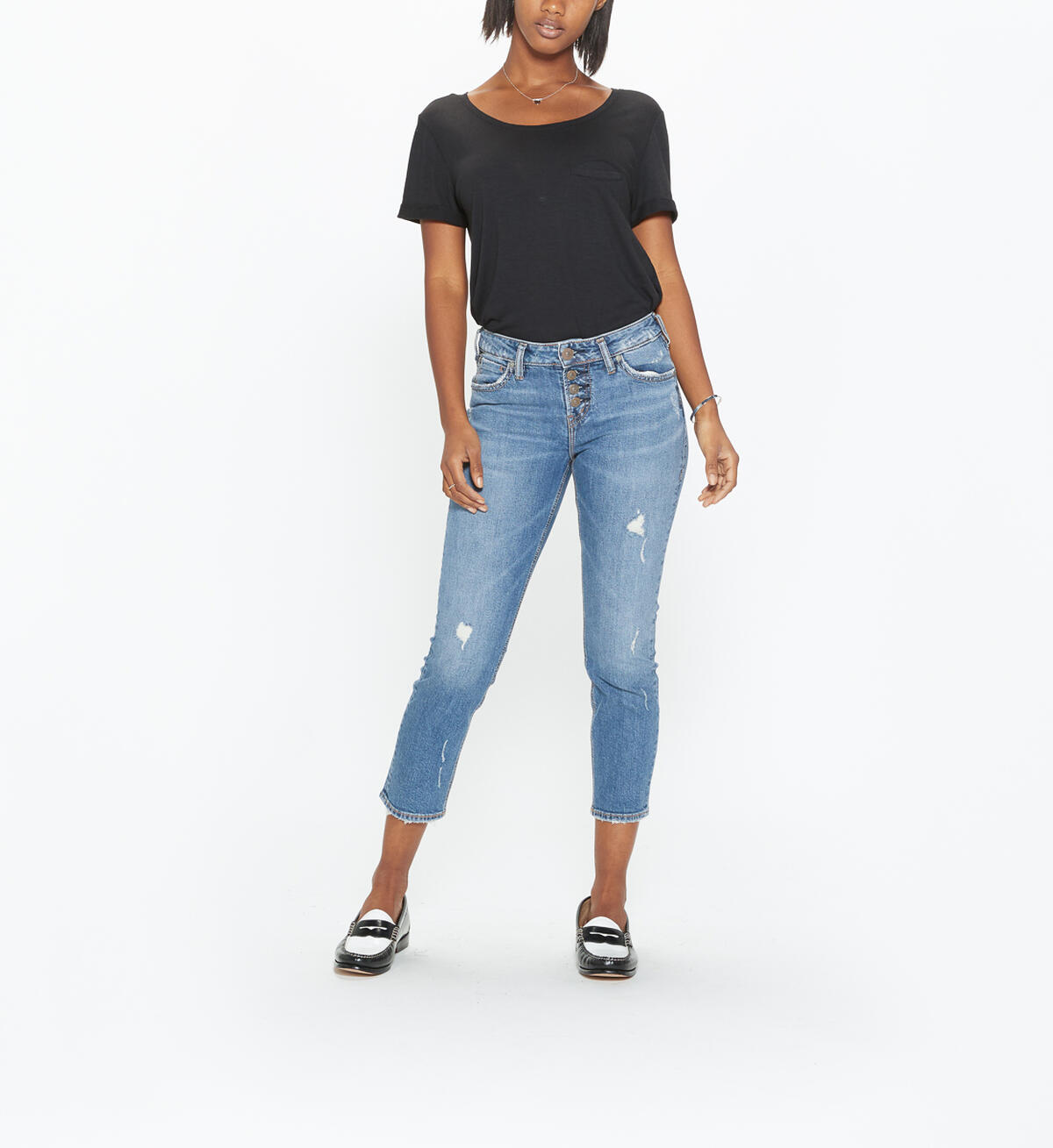 Avery Slim Crop Medium Wash, , hi-res image number 0