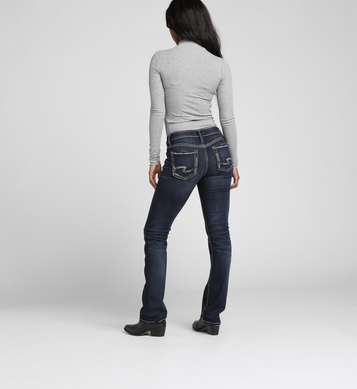 Elyse Mid Rise Slim Bootcut Jeans Final Sale, , hi-res image number 1