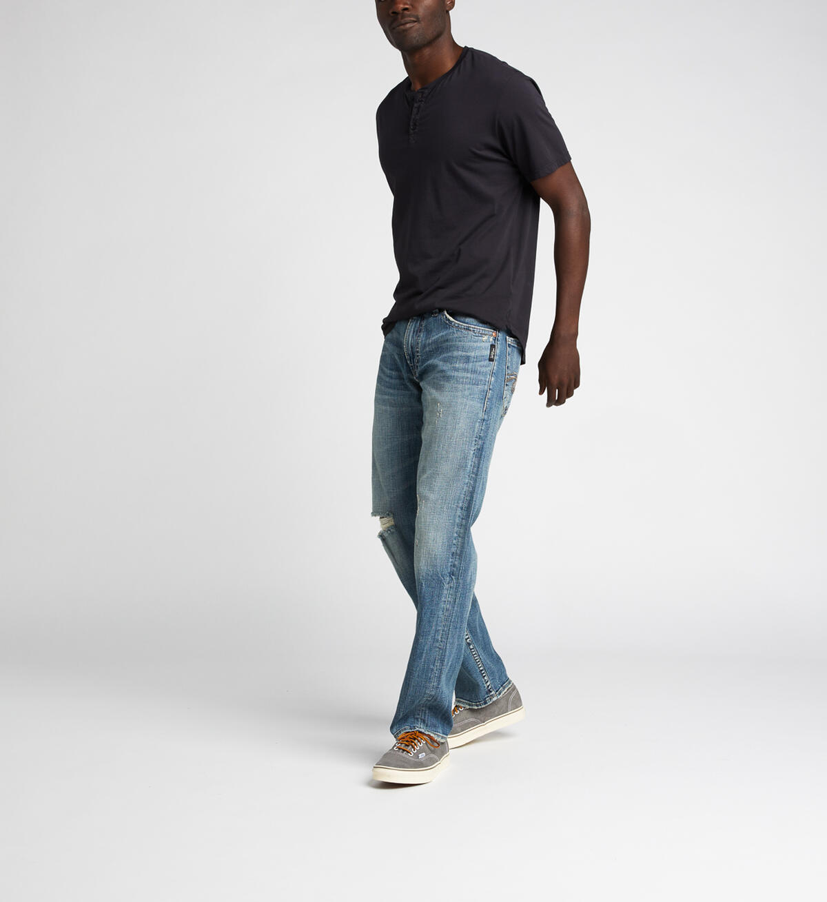 Buy Hunter Athletic Fit Tapered Leg Jeans for CAD 118.00 Silver Jeans