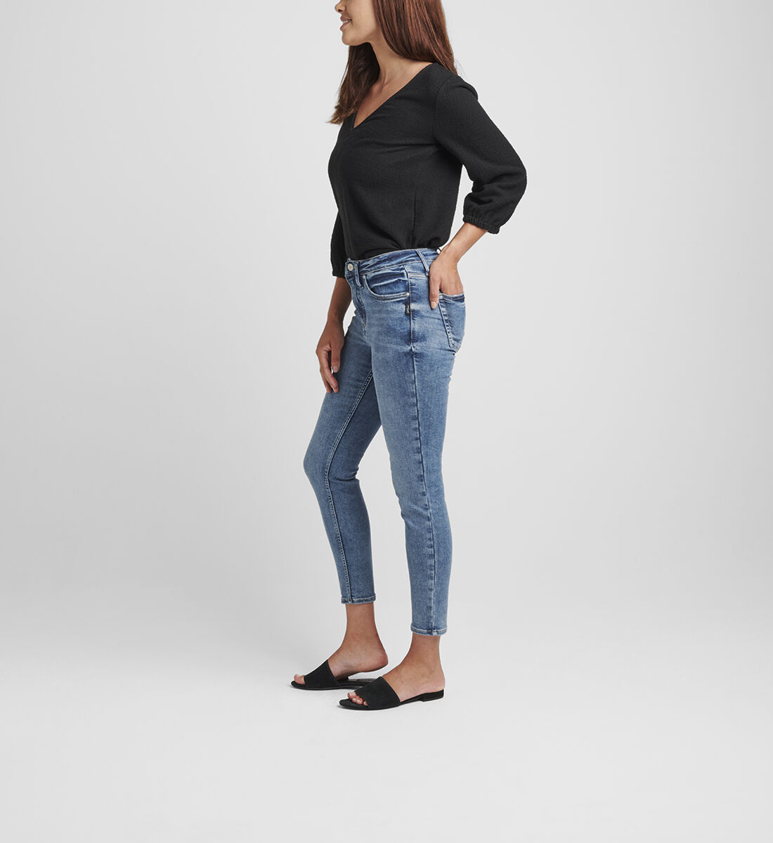 High rise skinny ankle jeans clearance