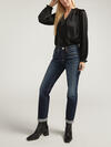 Boyfriend Mid Rise Slim Leg Luxe Stretch Jeans image number 2