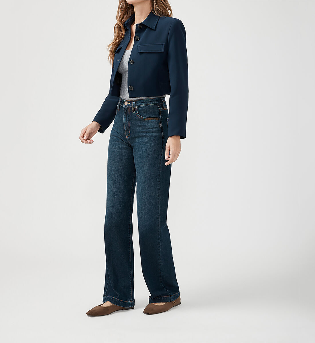 Buy Highly Desirable High Rise Trouser Leg Jeans for CAD