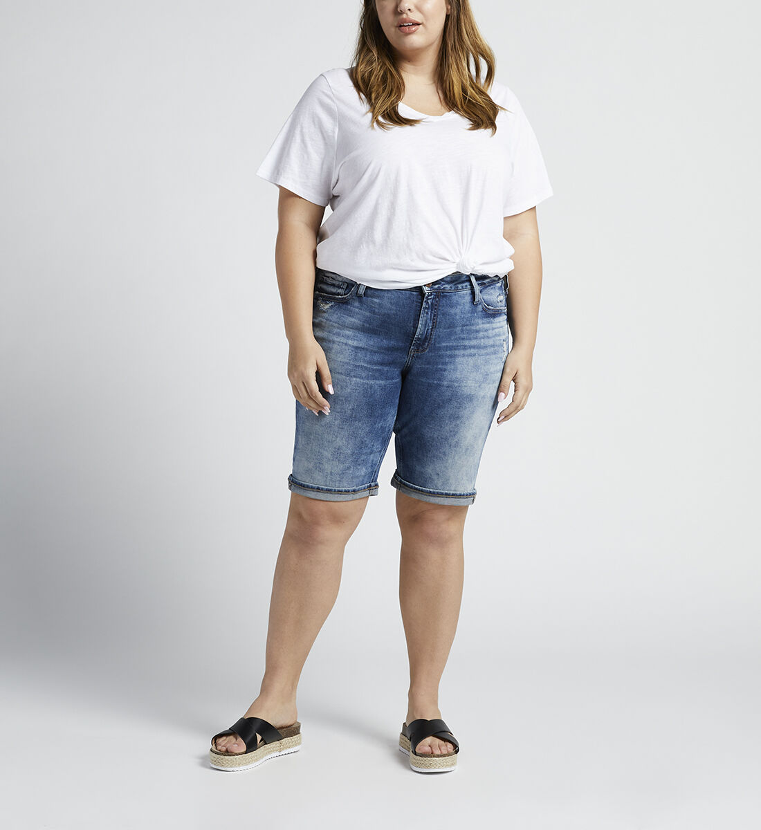 Plus size hotsell long bermuda shorts