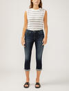 Elyse Mid Rise Luxe Stretch Capri image number 0