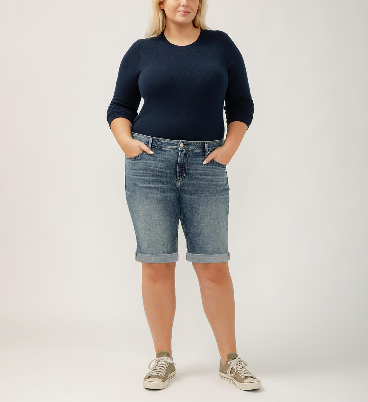 Elyse Mid Rise Bermuda Short, , hi-res image number 0