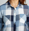Vivian Long-Sleeve Plaid Shirt Final Sale, Navy, hi-res image number 3