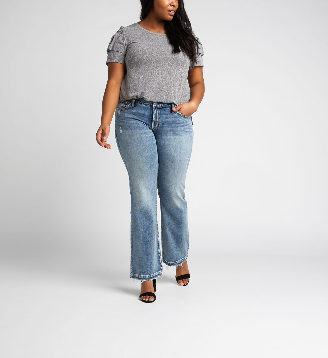 Plus size slim boot jeans 2025