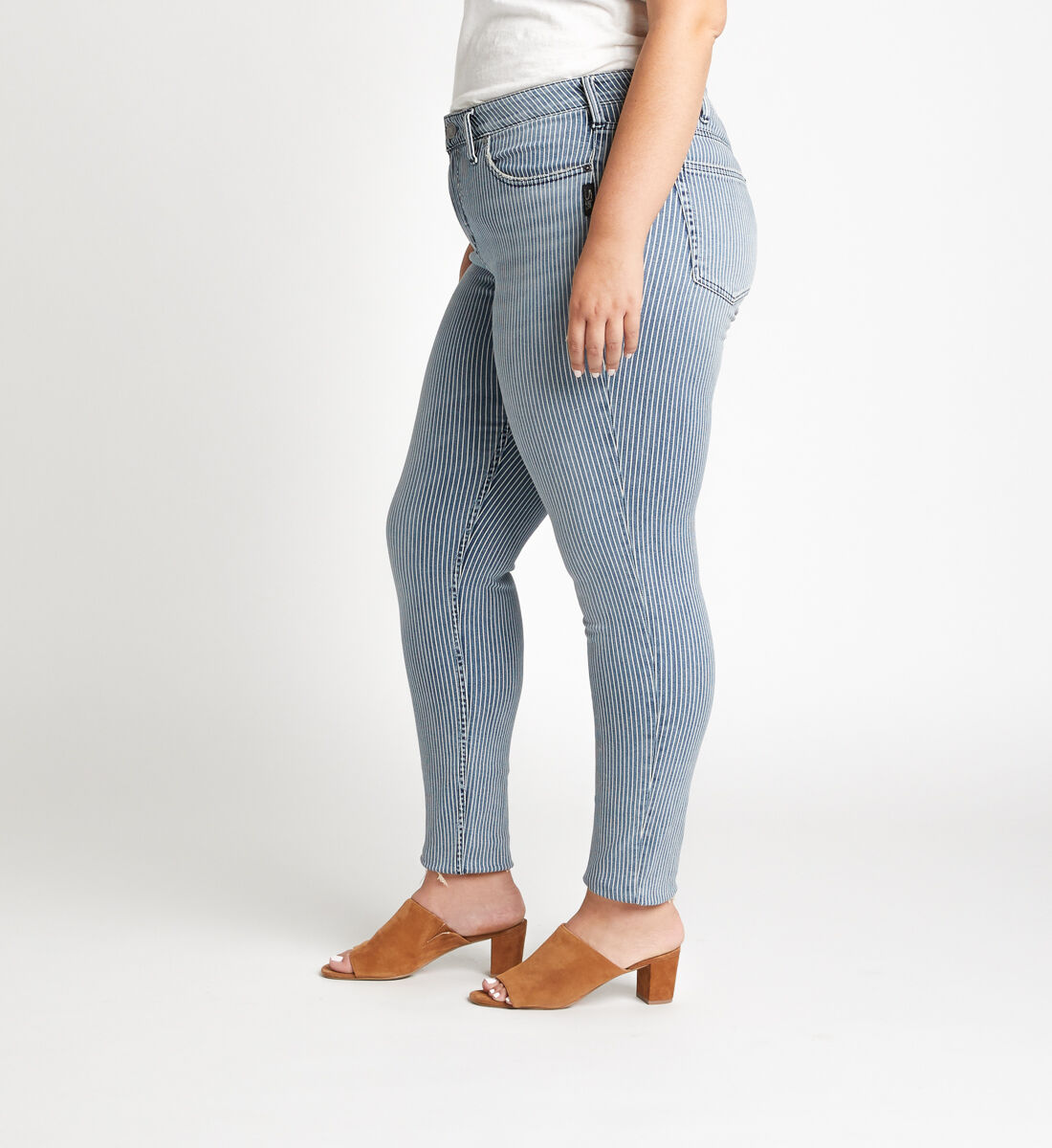Pinstripe skinny jeans sale