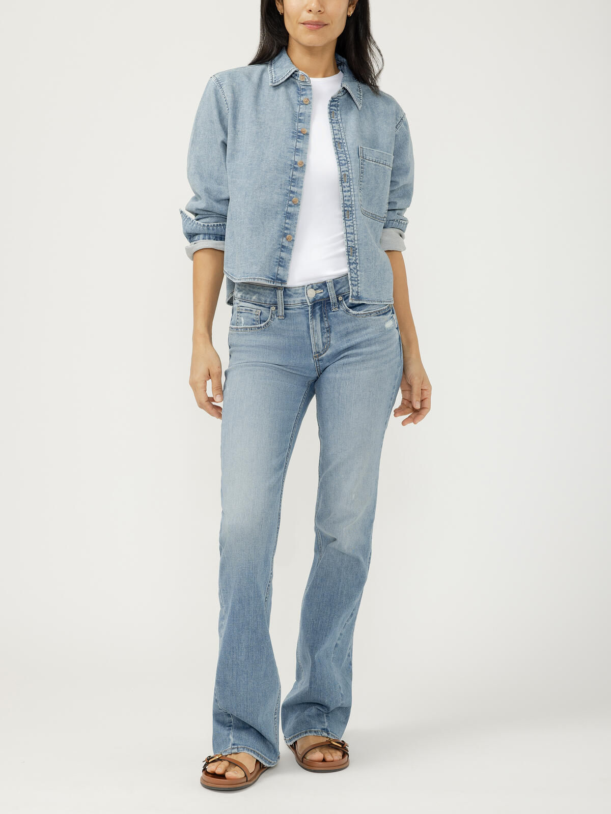 Button Front Knit Flex Shirt image number 0