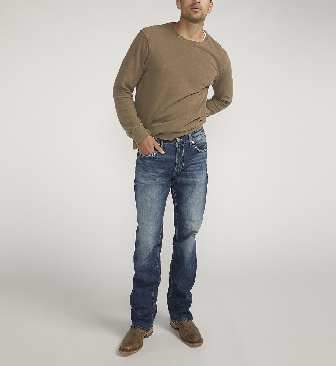 Men s Low Rise Bootcut Jeans Silver Jeans Co