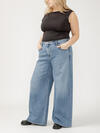 Highly Desirable High Rise Ultra Wide Leg Jeans Plus Size image number 2