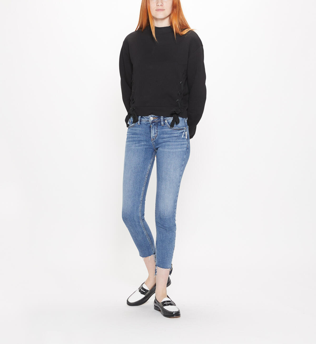 Aiko Mid Rise Ankle Slim Jeans Final Sale, , hi-res image number 0