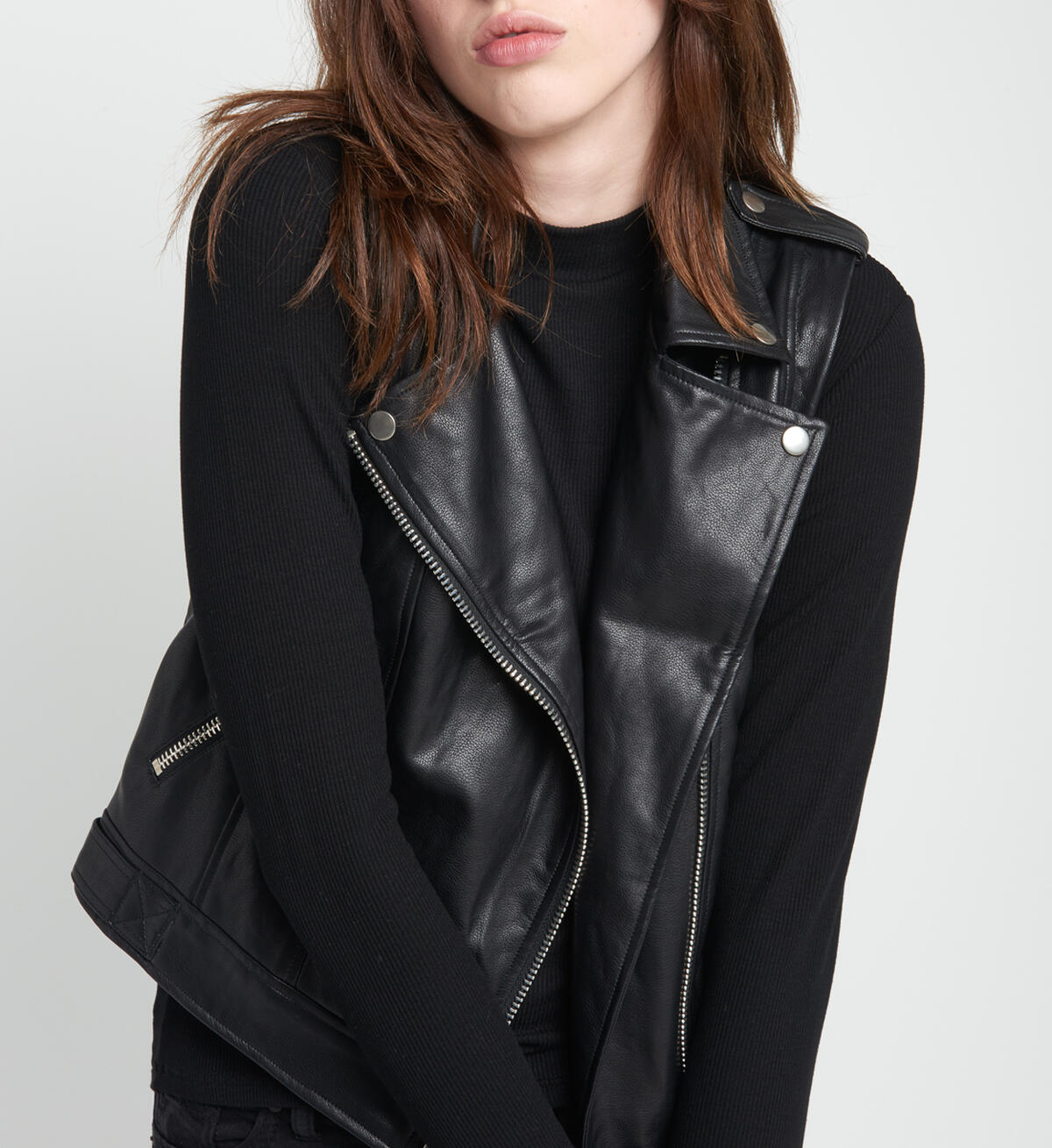 Pleather Vest, , hi-res image number 1