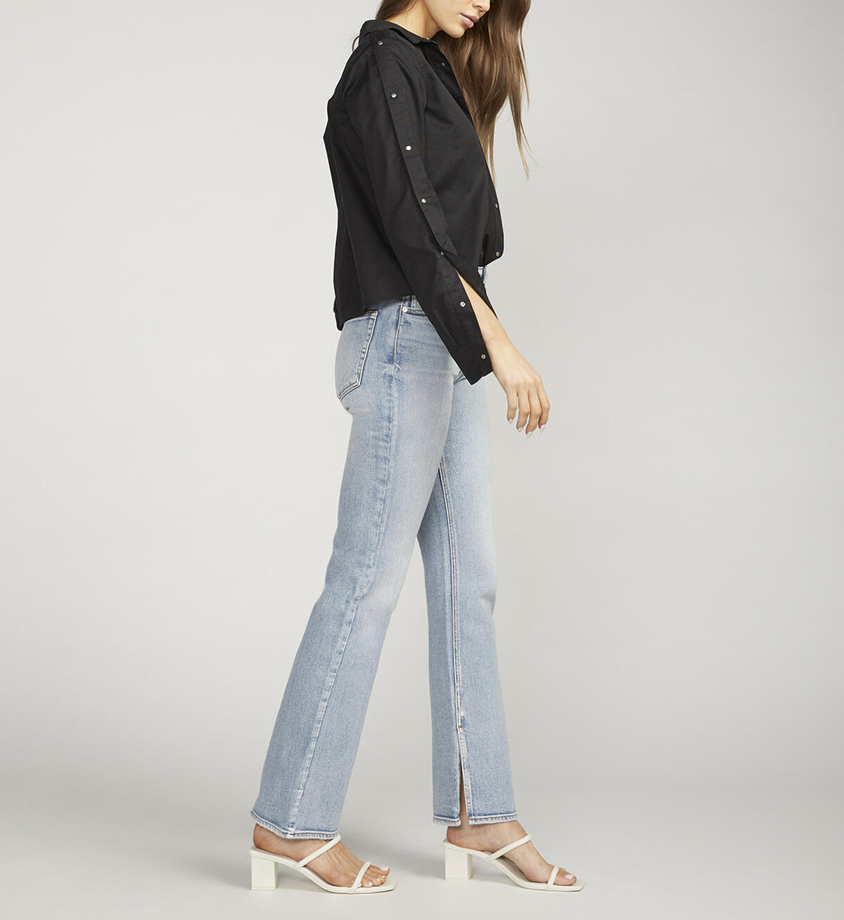 90s Vintage Bootcut With Slit, , hi-res image number 2