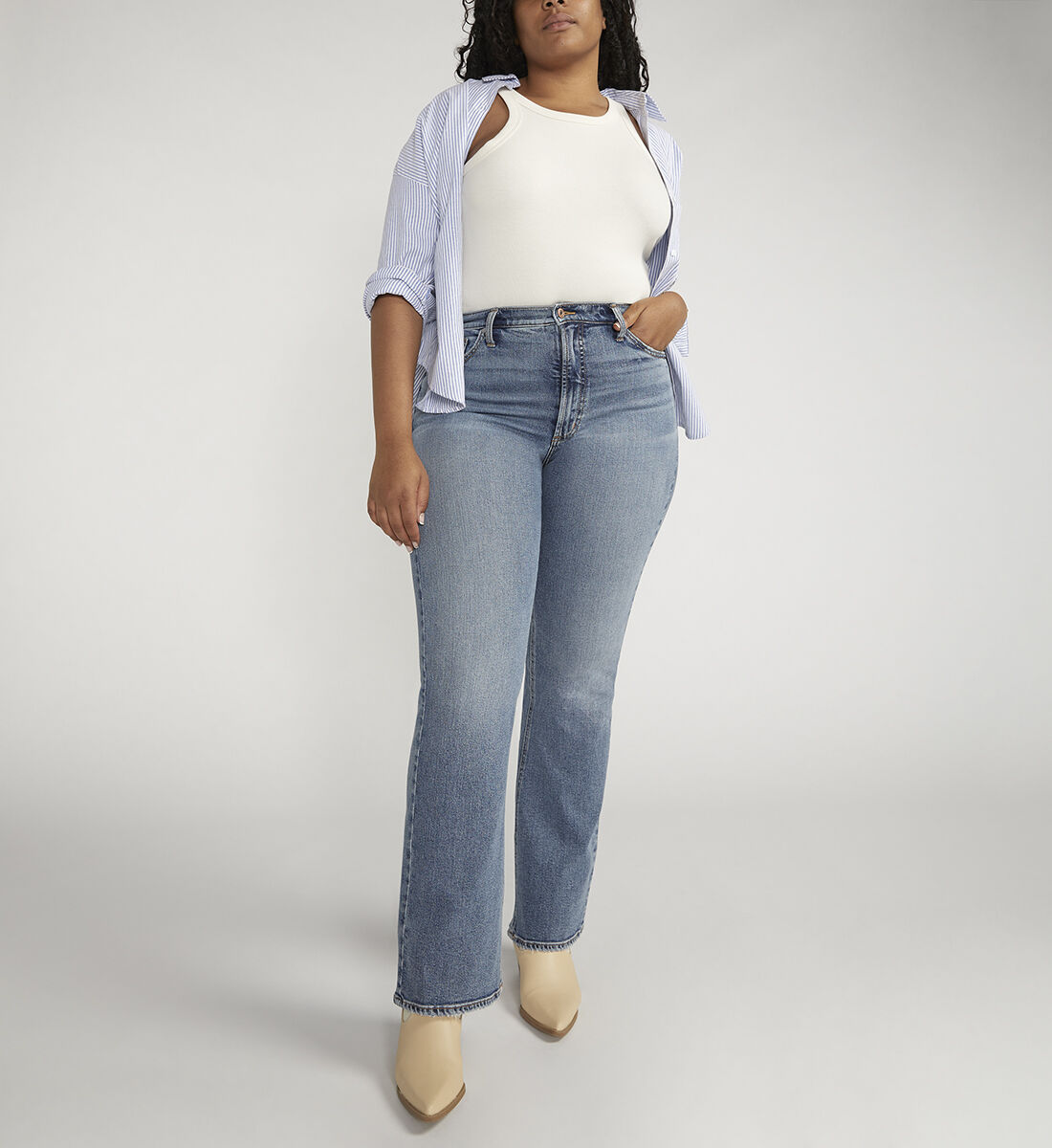 High rise bootcut plus size hot sale jeans