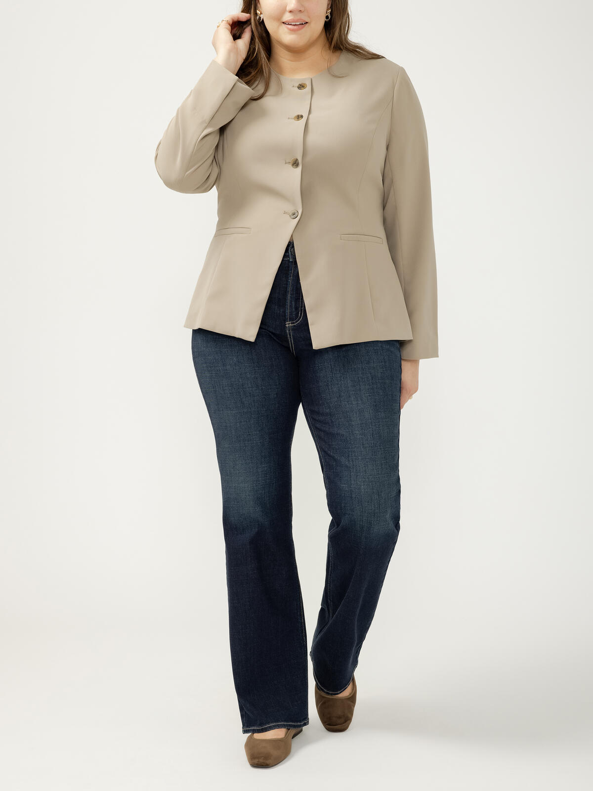 Suki Mid Rise Bootcut Luxe Stretch Jeans image number 0